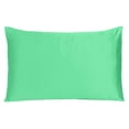 thumbnail image 5 of Green Dreamy Set of 2 Silky Satin Standard Pillowcases, 5 of 6