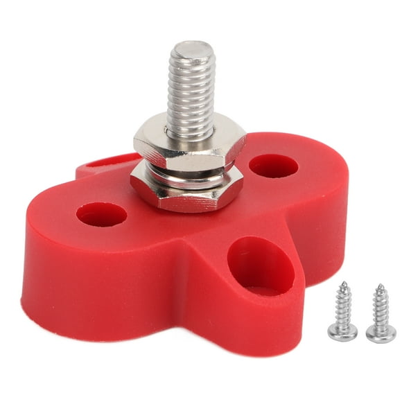 Battery Terminal Distribution Block, Black And Red Power Distribution Block Single Studs With Stable Performance For Car For Engineer Red,Black