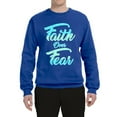 thumbnail image 2 of Wild Bobby, Faith Over Fear, Inspirational/Christian, Unisex Crewneck Graphic Sweatshirt, Royal, Large, 2 of 4