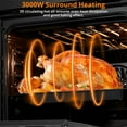 thumbnail image 3 of HELLONE 24" Single Wall Oven, Built-in Electric Ovens with 11 Cooking Modes, 3000W, 240V, 2.5 CF Convection Built-in Oven, Stainless Steel, Touch Control, Timer, Safety Lock, 3 of 7
