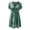 Green, variant on Amzcrzy Women Summer Dress Long Casual Ruffle V Neck Short Sleeves Midi Dress Boho Floral Print Flowy Swing Beach Dress