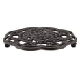 thumbnail image 4 of Round Cast Iron Trivet Iron Heat-Insulation Trivet Non-Slip Potholders Vintage Pattern mj3298, 4 of 6