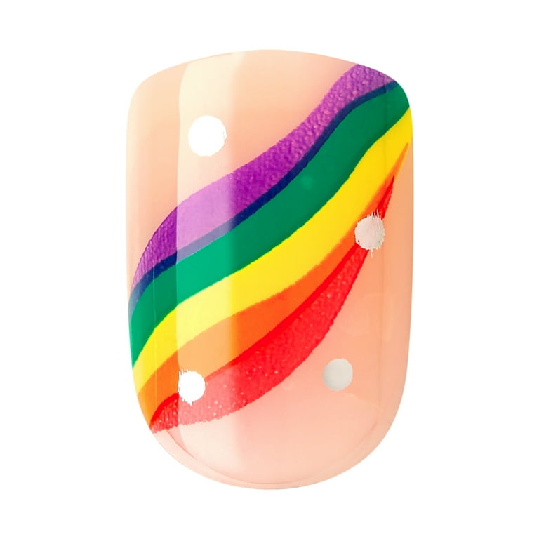 KISS imPRESS Pride Collection Short Square Press-On Nails, Blue