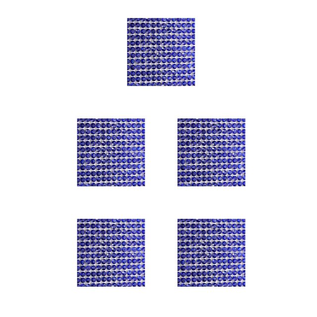 Matsuzay Cinta de diamantes de imitación de cristal Accesorios de ropa Pegatina Conveniente de la hoja de decoración actual con apariencia de brillo azul oscuro 8 pegamento termofusible 5piezas Matsuzay CBP223874