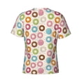 thumbnail image 6 of Vsdgher Colorful Donuts Print Men's Dry Fit Mesh Athletic Shirts Moisture Wicking Tennis T-Shirt Tops, 6 of 9