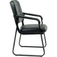 thumbnail image 3 of Global Industrial Reception Chair, Vinyl Upholstered, Black, 3 of 6