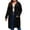 Black, variant on Womens Fall Fashion 2025 Fall Sweaters for Women 2025 Oversized Open Front Hooded Draped Pockets Cardigan Coat