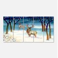 thumbnail image 2 of Forêt d'Hiver Incroyable avec Cerfs - Impression sur Toile Paysage, 2 of 3