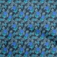 thumbnail image 1 of oneOone Tissu Polyester Spandex Bleu Motif Feuille Tropicale Tissu Imprimé au Mètre 56 Pouces de Large, 1 of 5