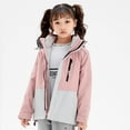 thumbnail image 3 of Vedolay Casual Tops for Girl Girls' Lightweight Cropped Jacket Colorblock Zipper Jacket for Toddler & Kids,Pink 11-13 Years, 3 of 4