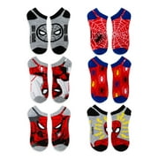 Spiderman Boys No Show Socks, 6-Pack