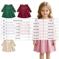 thumbnail image 5 of OJSFQUFP Toddler Girls Long Sleeve Dress Ruffle Shoulder A‑Line Casual Dresses for Little Girl, 5 of 9
