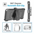 thumbnail image 6 of Njjex Samsung Galaxy A16 5G Holster Case [3-in-1] Military-Grade Drop Protection, Built-in Screen Protector & 360° Rotating Belt Clip Carrying Swivel Defender Full Body Cover for Samsung A16 5G-Black, 6 of 8