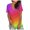 Orange, variant on UHUYA Womens Tops Mothers Day Gifts Fashion Summer V-Neck Short Sleeve Print Casual T-shirt Purple XXL US:12