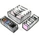 thumbnail image 1 of Caja de almacenamiento de ropa interior Divisores de cajones, juego de 3, que incluye 6 + 7 + 11 compartimentos Caja de almacenamiento con compartimento de cajón de gabinete de pared plegable Zhivalor 2035236-3, 1 of 4