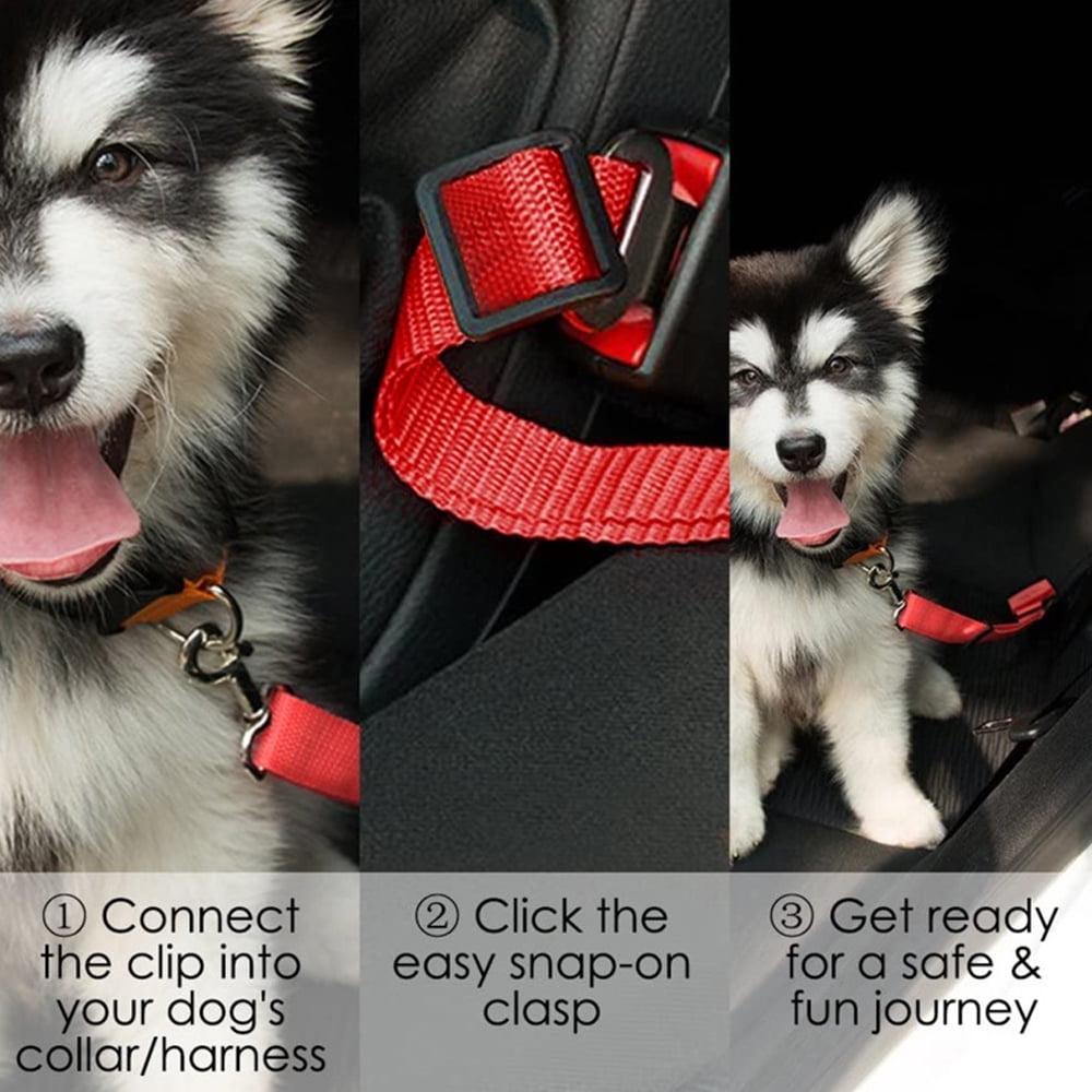 Willstar Dog Seat Belt 2 Pack Car Leash for Dog Cat Safety Leads Vehicle Dog Seatbelt for Vehicle Nylon Pet Safety Seat Belts