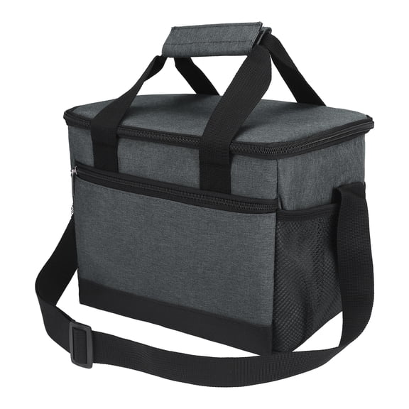 Unique Bargains Insulated Lunch Bag Leakproof Lunch Box for Work Office Gray
