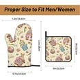thumbnail image 4 of Oven Mitts and Pot Holders 4 Pcs Sets, Baking Cute Gnome Easter Eggs Yellow Heat Resistant Kitchen Cooking Gloves for Grill BBQ Kitchen Decor, 4 of 6