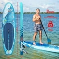 thumbnail image 2 of SereneLife 105 Inflatable Stand Up Paddle Board and Detachable Seat  Rising Flow SUP Paddleboard Set for Adults, Non-Slip EVA Deck Pad, Marine-Grade Build, 32" Wide Design, 285+ lbs. Capacity, 2 of 7