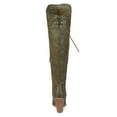 thumbnail image 3 of Journee Womens Spritz-p Stacked Heel Over The Knee Boots, 3 of 9