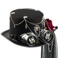 thumbnail image 4 of Yvsxxv 1Pc Black Steampunk Flower Chain Goggles Top Hat for Adults Party Events, 4 of 7