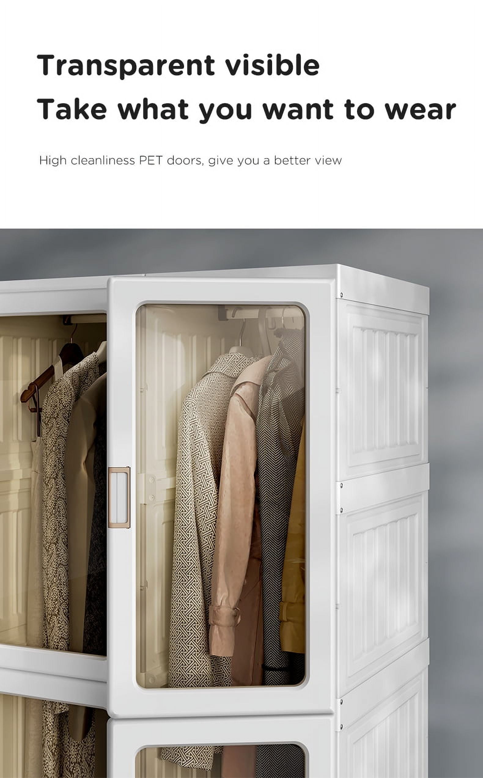 “My closet” AntBox Closet 15 grids 9 doors 3 hangers, Portable Wardrobe Closet