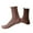 Coffee, variant on 6 Pairs Ladies Mid-Calf Stack Socks Ruffle Trim Autumn Casual Solid Color Socks