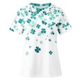thumbnail image 5 of Puntoco Liquidación de blusas cortas para mujer, blusas con cuello redondo y manga corta con estampado para mujer, 5 of 5