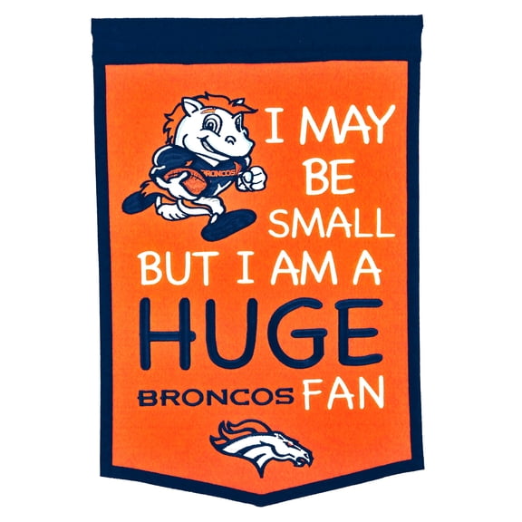 Denver Broncos 12" x 18" Lil Fan Traditions Banner