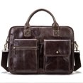 thumbnail image 3 of Bolso de hombro WESTAL para hombre, bolso de mano, bolso de mano para ordenador portátil de 14 pulgadas, bandolera con cremallera, maletín de piel auténtica, s 7212, 3 of 5