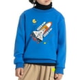 thumbnail image 5 of Tiijoy Little Boys Graphic Sweatshirt Rocket Print Crew Neck Pullover, Sizes 6-7, 5 of 5