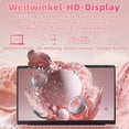 thumbnail image 6 of Rumtuk 14-inch Rose Laptop, 8GB DDR4 RAM, 256GB SSD, Celeron J4105 Quad-Core, IPS FHD, Win 11 Pro/Office 2019,180° Hinge, Webcam, TF Card Slot, USB 3.0, Ultra-Portable PC Notebook for Work Study, 6 of 7