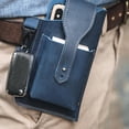 thumbnail image 4 of Bolso de cuero para hombre Jinwen Funda de teléfono para hombres Riñonera portátil Azul, 4 of 8