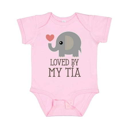

Inktastic Tia Loves Me Baby Elephant Gift Baby Boy or Baby Girl Bodysuit