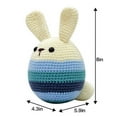thumbnail image 2 of Hand Crochet Stuff Toy 8" Inches Large Easter Egg Plushy, Blue, 2 of 3