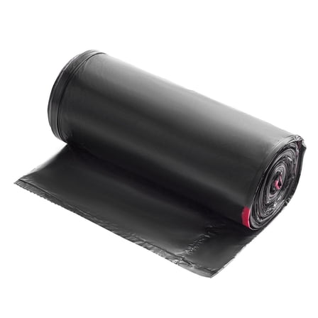 30 Gallon Trash Bags - 50 Count Drawstring Kitchen Garbage Bags, Extra Thick 0.98 MIL Durable Recycling Bin Liners, Tall Black Trash Bags for Home, Office, RV & Camping