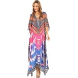 Sakkas Georgettina - Caftan Long Strass Élégant Et Fluide, Robe De Plage Ou Soirée Taille Unique