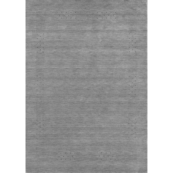 Ahgly Company Indoor Rectangle Abstract Gray Contemporary Area Rugs, 2' x 4'