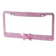 thumbnail image 5 of 7 Rows Bling Diamond Crystal License Plate Frame With Bow Tie, 5 of 5