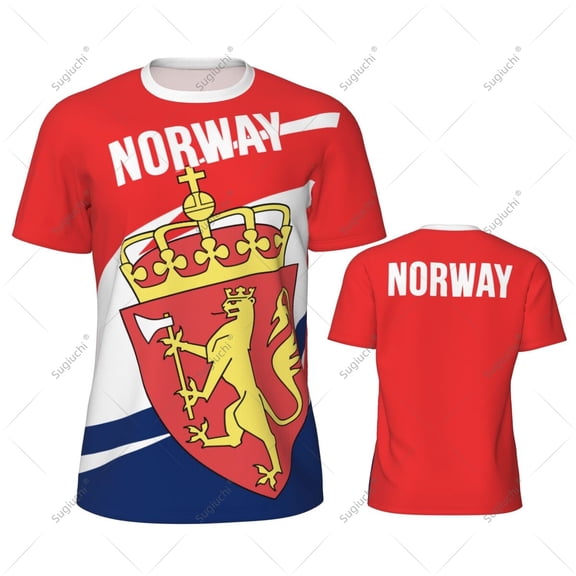 Norway Flag Men Sports T-shirt Women Tees jersey for Soccer Football Running Bike Tennis Fitness Fans