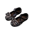 thumbnail image 2 of YHAJDS Girls Bow Pearl Rhinestone Mary Jane Flats Sequin Ballet Princess Shoes, 2 of 5