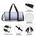 thumbnail image 4 of Pofeuu Striped Gradient Print Travel Duffel Bag,Sports Tote Gym Bag,Shoulder Weekender Overnight Bag for Women Gym Bag, 4 of 6
