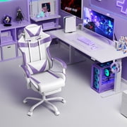 Gaming Chair, Seenda Video Game Chair with Footrest and Lumbar Support, Ergonomic Computer Chair Height Adjustable with Swivel Seat and Headrest
