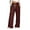 Wine, variant on Erwazi Corduroy Pants for Women Drawstring Waisted Wide Leg Pants Casual Trousers with Pockets