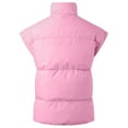 thumbnail image 6 of Sopiago Women's Casual Oversized Puffer Vest Stand Collar Insulated Padded Puffy Winter Jackets Coat with Pockets Pink,S, 6 of 6