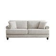 thumbnail image 6 of BSHTI 82 inch Chenille Modern Upholstered Adult Sofas 2 Seater Couches with Nails and Armrests (White), 6 of 7