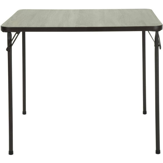 Cosco 34 Square Textured Wood Grain Resin Top Folding Table Multiple Colors