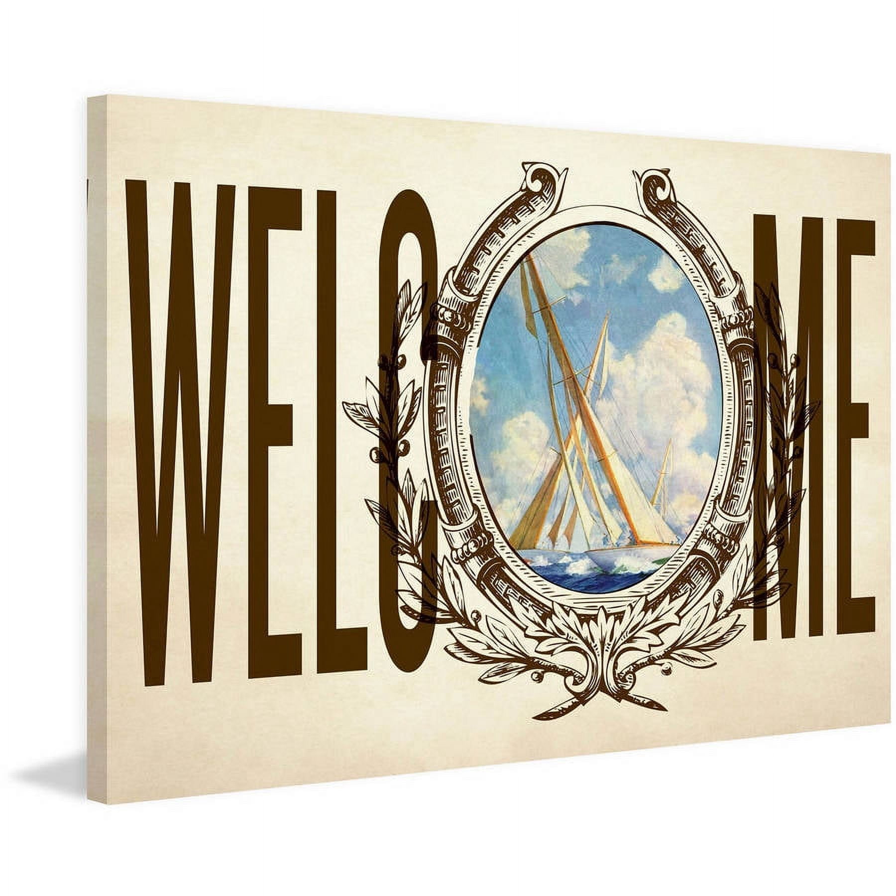 "Ship Welcome" Painting Print on Wrapped Canvas