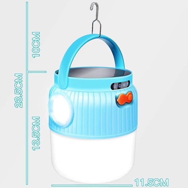 Lámpara De Camping Led, Reflector De Linterna De Camping De 120 W con Linterna Recargable USB/Solar 4 Modos 5000 Mah Lámpara De Tienda Impermeable Súper Brillante para Hikin