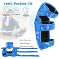 thumbnail image 4 of WILDMAX Kids Soft Knee Pads & Elbow Pads & Wrist Glovers 6 in 1 Set,Comfortable Toddler Protective Gear Set for Roller-Skating Skateboard for Girls Boys 3-12 Years Old,Blue, 4 of 8